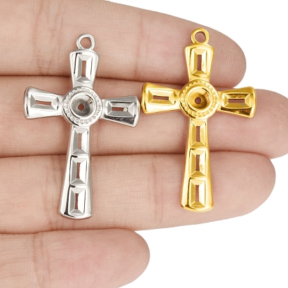 304 Настройки кабошон из нержавеющей стали кулон, крестик