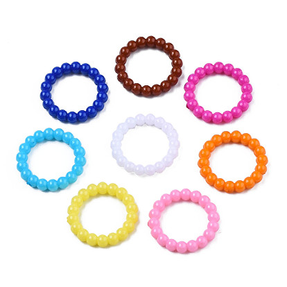 Opaque Acrylic Linking Rings, Bumpy Round Ring