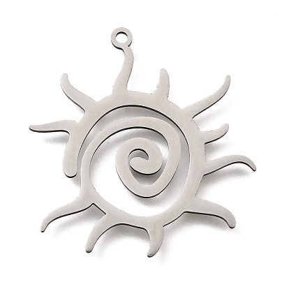 201 подвески из нержавеющей стали, лазерная резка, полая спиральная подвеска-солнце