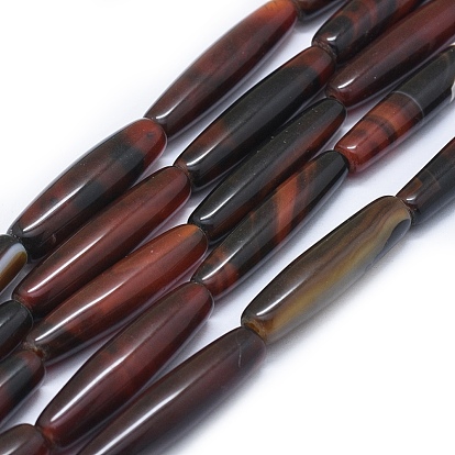 Природный агат бисер нитей, окрашенная и подогревом, рис