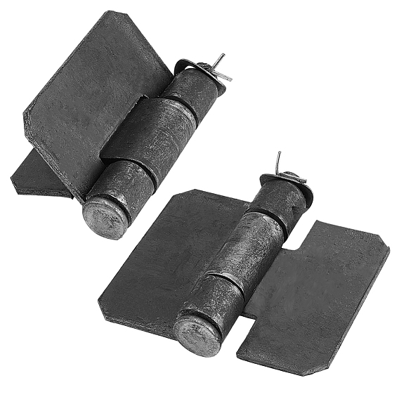 2Pcs Iron Hinge, Rectangle