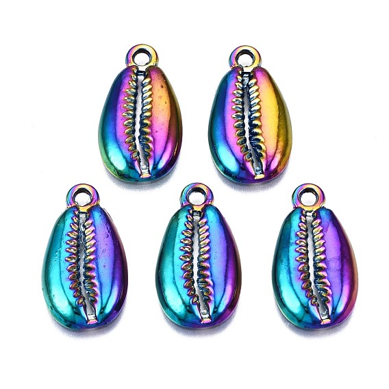 Alloy Pendants, Cadmium Free & Nickel Free & Lead Free, Cowrie Shell Shape