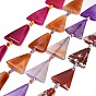 Natural Agate Beads Strands, Dyed & Heated, Triangle