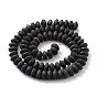 Natural Lava Rock Beads Strands, Frosted, Rondelle