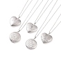 304 Stainless Steel Locket Pendant Necklaces, with Lobster Claw Clasps, Mixed Shapes