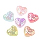 UV Plating Acrylic Cabochons, Iridescent, Heart