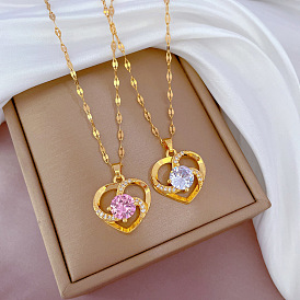 Collier de diamants délicat pour femme - élégant, sophistiqué, accessoire de chaîne de clavicule.