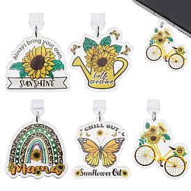 5шт пластиковые мобильные пылезащитные заглушки, с акриловыми подвесками