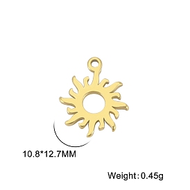 Stainless Steel Charms, Sun