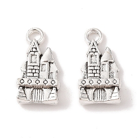 Tibetan Style Zinc Alloy Pendants, Lead Free & Cadmium Free, Castle, 21x11x5mm, Hole: 2mm, about 227pcs/500g