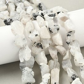 Необработанные грубые натуральные радужные бусины из лунного камня нити, самородки