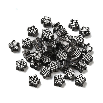 Бусины из полимерной глины , звезда с тартаном