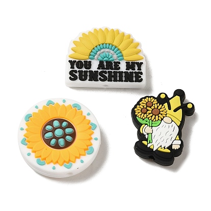 Экологически чистые силиконовые фокальные бусины пищевого качества в виде ромашки