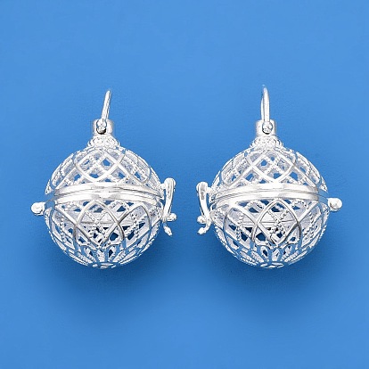 Подвески из латуни, без никеля , для ожерелья, полый круглый