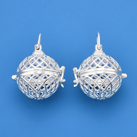 Подвески из латуни, без никеля , для ожерелья, полый круглый