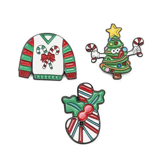 Рождественские эмалевые булавки, булавки для лацканов из сплава для одежды рюкзака