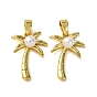 Латунные подвески, с имитацией жемчужина бисера, кокосовая пальма