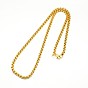 304 Stainless Steel Venetian Chain Box Chain Necklace Making, 24.02 inch (610mm), 3mm