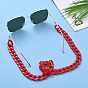 Eyeglasses Chains, Neck Strap for Eyeglasses, with Acrylic Curb Chains, 304 Stainless Steel Jump Rings and Rubber Loop Ends