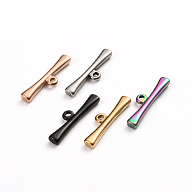 Ion Plating(IP) 304 Stainless Steel Toggle Clasps Parts, Bar