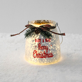 С рождеством стеклянный подсвечник, центральная рождественская свеча, идеальное украшение для домашней вечеринки