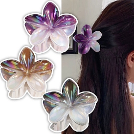 Цветочные пластиковые заколки для волос с когтями, аксессуары для волос для женщин и девочек