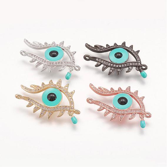 Латунные микро проложить класса AAA кубического циркония ссылки, глаз, без кадмия, без никеля и без свинца