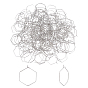 200Pcs Hexagon 304 Stainless Steel Hoop Earring Findings