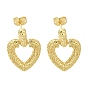 Полые латунные серьги-гвоздики с подвесками в форме сердца, долговечный, без кадмия и без свинца