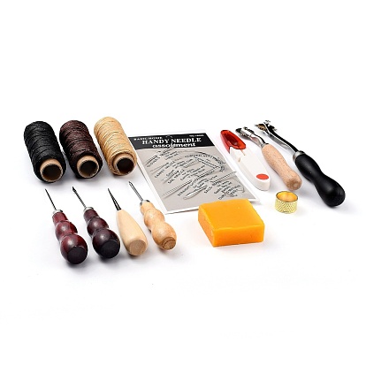 China Factory Leather Crafting Tools and Supplies, Leather Working Tools  Set with Awl Waxed Thread Thimble Kit, for Stitching Punching Cutting  Sewing Leather Craft Making 18x11x5.2cm in bulk online 