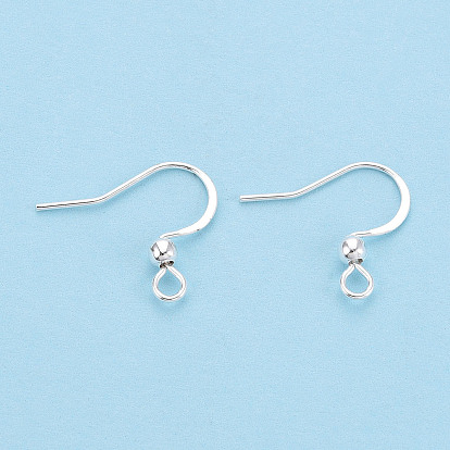 304 из нержавеющей стали французских крючков серьги, плоские крючки для серег, провод уха, с горизонтальной петлей