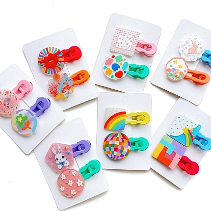 2шт. акриловые заколки для волос из кожи аллигатора, аксессуары для волос для женщин и девочек