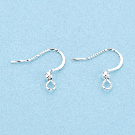 304 из нержавеющей стали французских крючков серьги, плоские крючки для серег, провод уха, с горизонтальной петлей