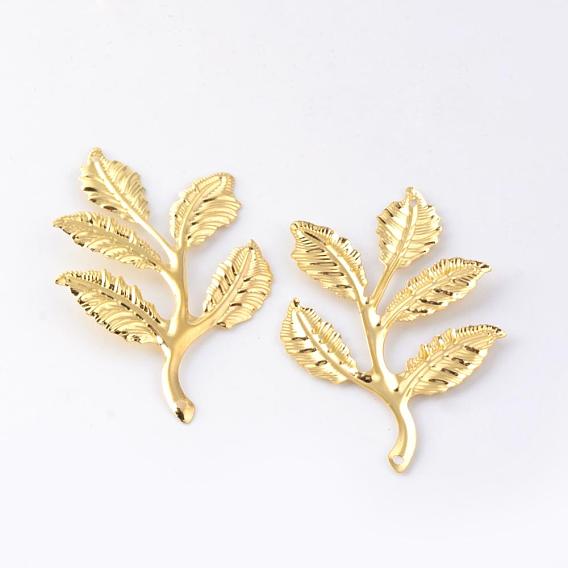 Iron Links, Etched Metal Embellishments, Leafy Branch and Leaves