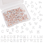1040 шт 26 стили латунные кабошоны, ногтей декоративные аксессуары, Алфавит стиле, платина