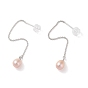 Natural Pearl Stud Earrings for Women, with Sterling Silver Pins