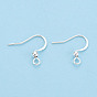 304 из нержавеющей стали французских крючков серьги, плоские крючки для серег, провод уха, с горизонтальной петлей