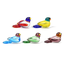 Figurine d'oiseau en verre filé faite à la main, décorations de bureau et de maison