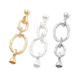 Латунное микропейв, прозрачный кубический цирконий, складные застежки, овальные