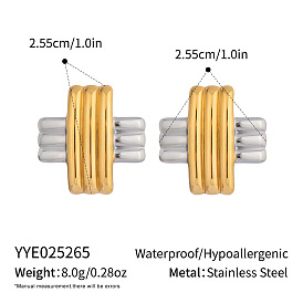 304 серьги-гвоздики из нержавеющей стали в форме креста для женщин