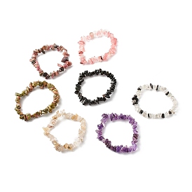 Chip Gemstone Stretch Beaded Bracelets for Kids