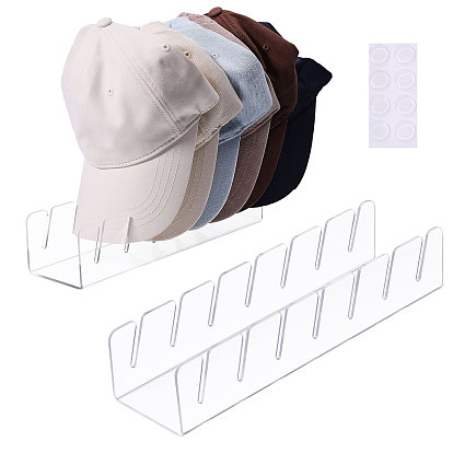 4шт. акриловых подставок для шляп, органайзер для крышек для товаров розничной торговли, прямоугольные