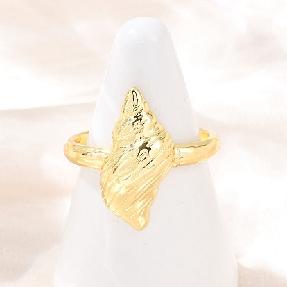 Латунь регулируемые манжеты кольца, форма раковины, стойки покрытие, долговечный, без кадмия и без свинца