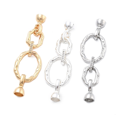 Латунное микропейв, прозрачный кубический цирконий, складные застежки, овальные