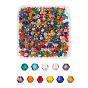 500Pcs Faceted Bicone Glass Beads