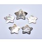 Natural Black Lip Shell Pendants, Star