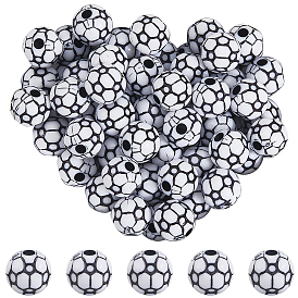 200шт акриловые бусины, ремесло бусы, спортивные мячи