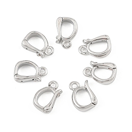 SHEGRACE Brass Fold Over Clasps, Oval, Cadmium Free & Nickel Free & Lead Free, Long-Lasting Plated