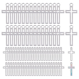 100 шт 2 стили подвески из сплава, полый крест-подвеска