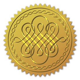 Самоклеящиеся наклейки с тиснением золотой фольгой, стикер украшения медали